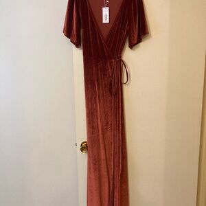 Baltic Born Meghan velvet wrap maxi dress